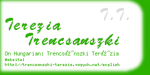 terezia trencsanszki business card